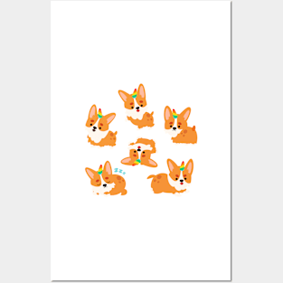 Corgi Puppies Posters and Art